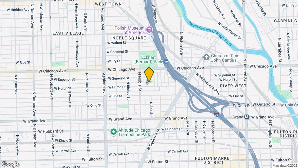 1338 W Huron St Map and Location Details