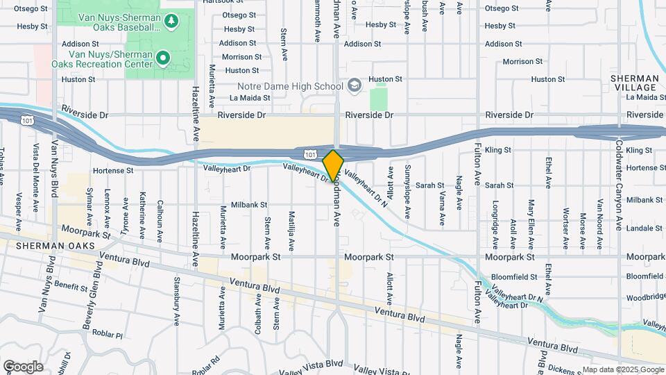 4531 Woodman Ave Mapa y Detalles de la Ubicación