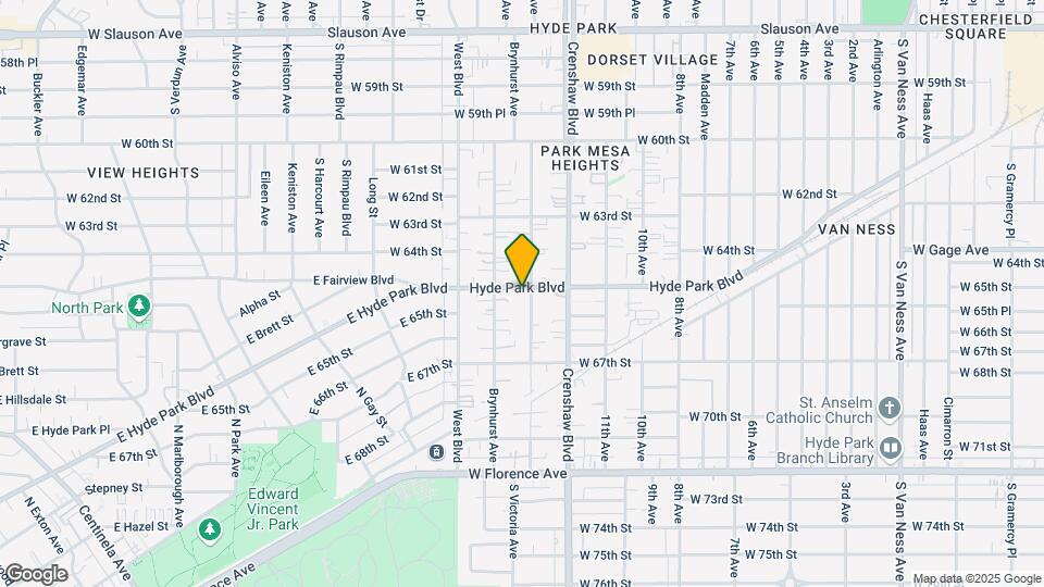 6503 S Victoria Ave Map and Location Details