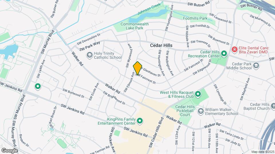 12920 SW Faircrest St Map and Location Details