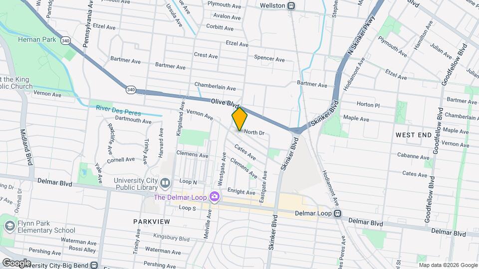 6328 Cabanne Ave Mapa y Detalles de la Ubicación