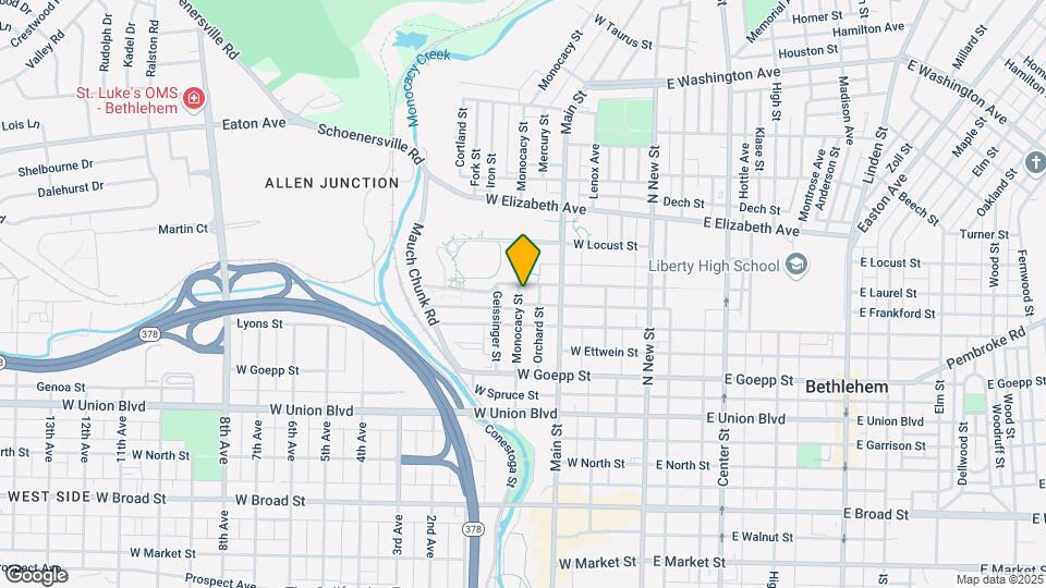 1032 Monocacy St Map and Location Details