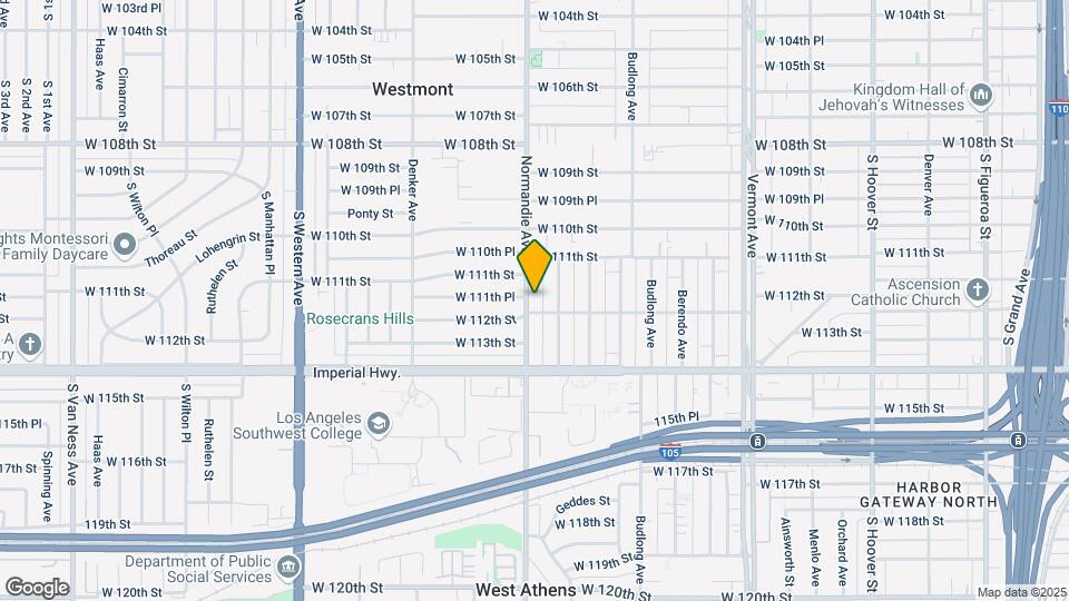 11148 S Normandie Ave Map and Location Details