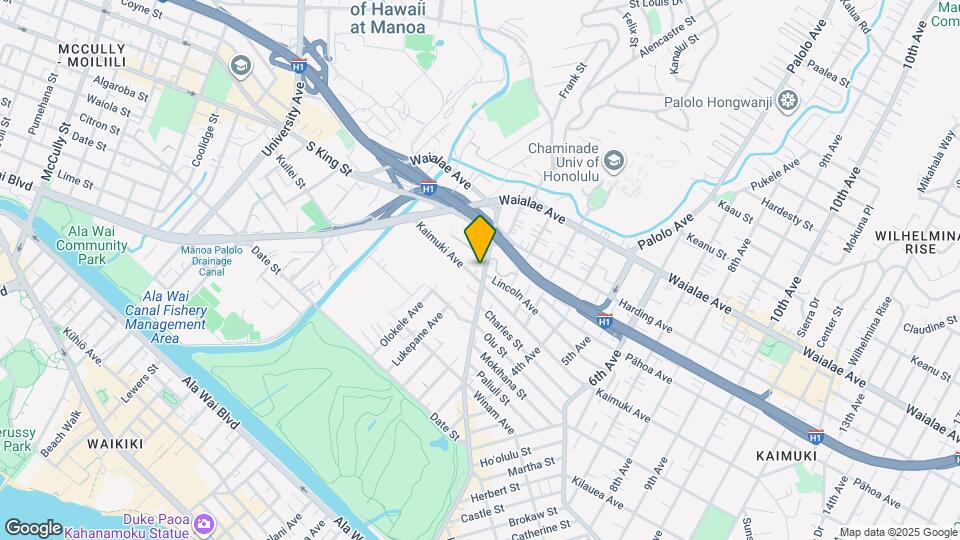 1014 Kapahulu Ave, Unit 220 Mapa y Detalles de la Ubicación