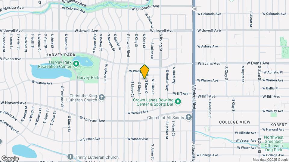 2225 S Knox Ct Map and Location Details