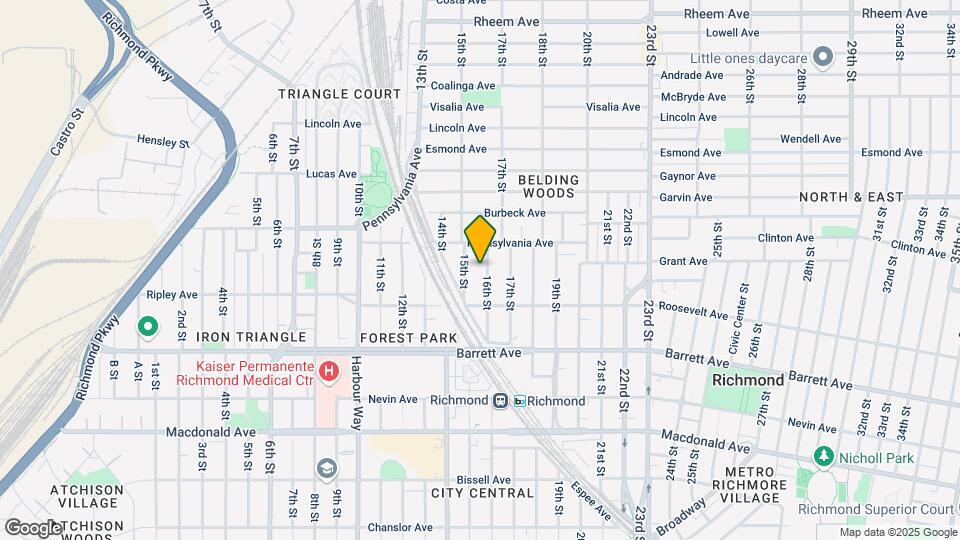 633 16th St Map and Location Details