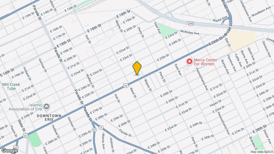 736 E 26th St Map and Location Details