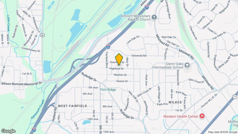 424 Highland Dr Map and Location Details