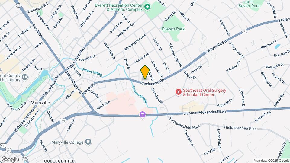 1407 Sevierville Rd Mapa y Detalles de la Ubicación