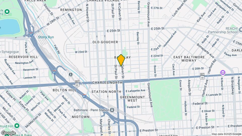2024 N Calvert St Map and Location Details