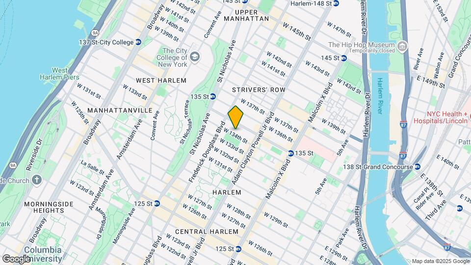 245 W 134th St Map and Location Details