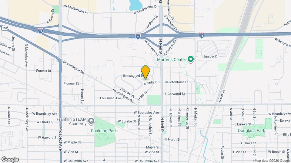 208 Arcadia Dr Map and Location Details