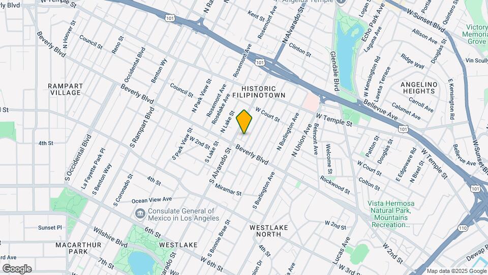 New Const 4Plex - No Rent Control - Echo Park Map and Location Details