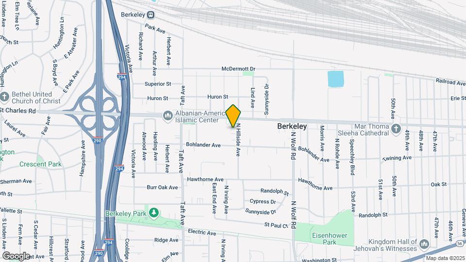 1414 N Hillside Ave Map and Location Details