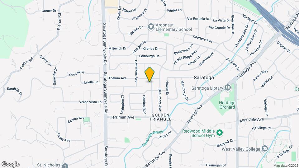 13581 Saratoga Vista Ave Map and Location Details