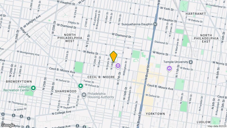 1811 N 18th St, Unit C Map and Location Details