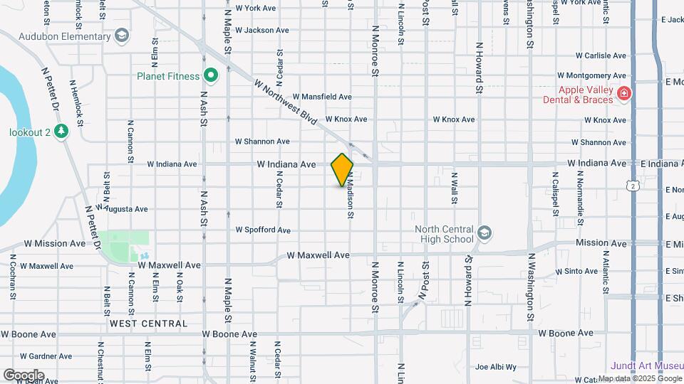 1109 W Nora Ave Map and Location Details