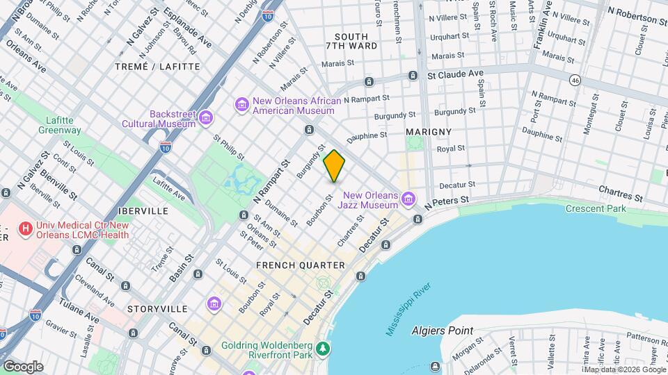 1131 Bourbon St Mapa y Detalles de la Ubicación