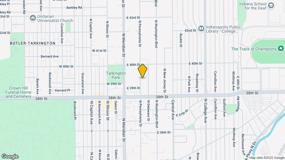 3901 N Pennsylvania St Map and Location Details