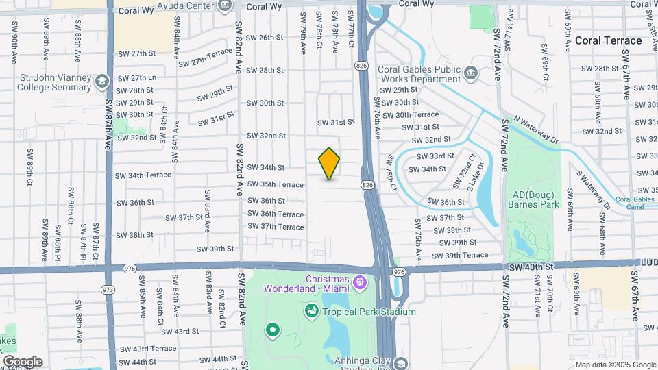 7825 SW 35th Terrace Map and Location Details