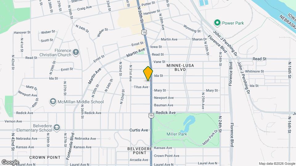 6808 N 30th St Map and Location Details