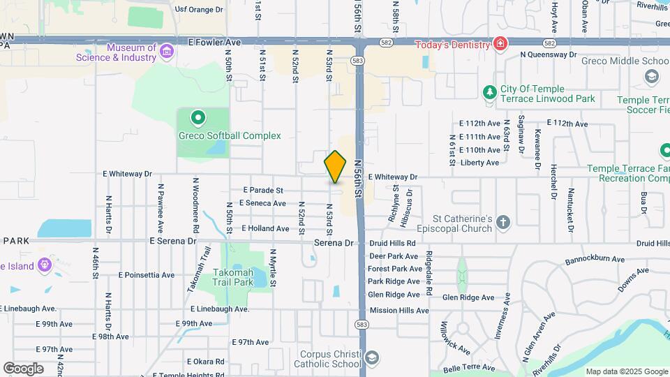 10801 N 53rd St Mapa y Detalles de la Ubicación