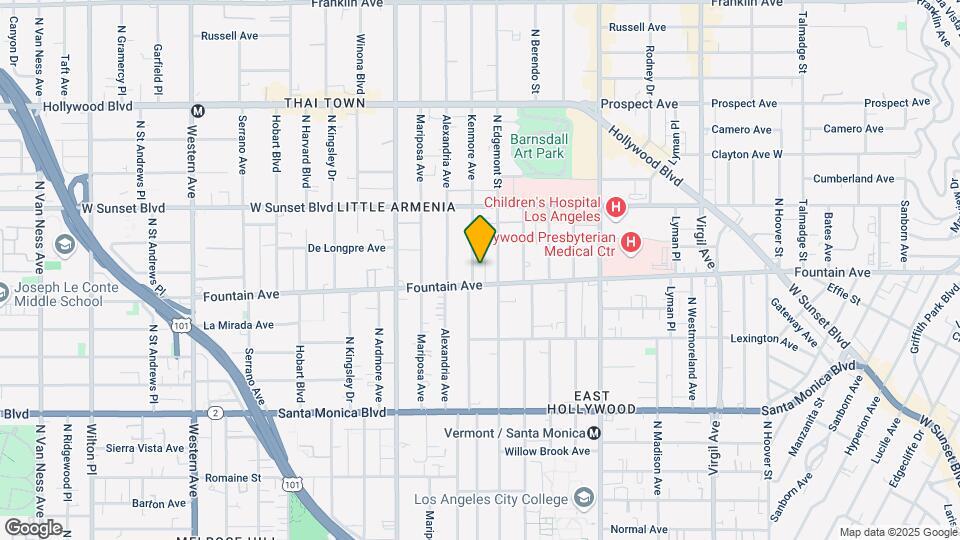 1316 N Kenmore Ave Mapa y Detalles de la Ubicación