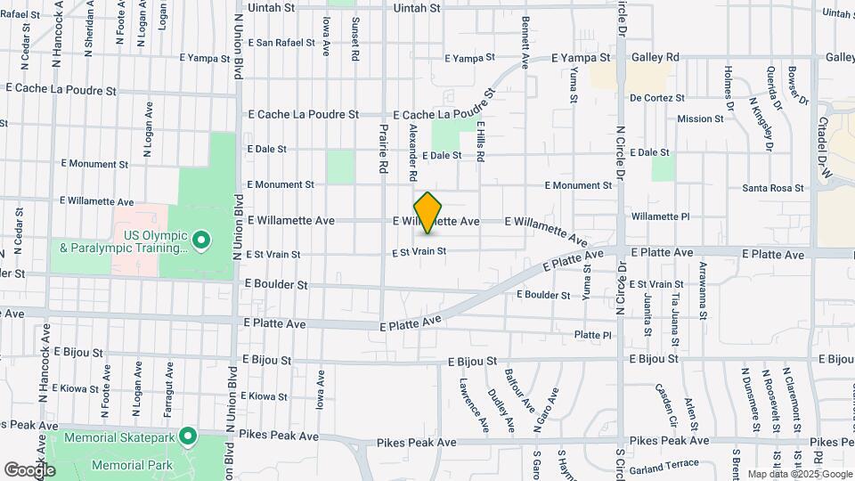 2412 E St Vrain St Mapa y Detalles de la Ubicación