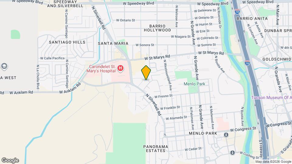 390 N Silverbell Rd Map and Location Details