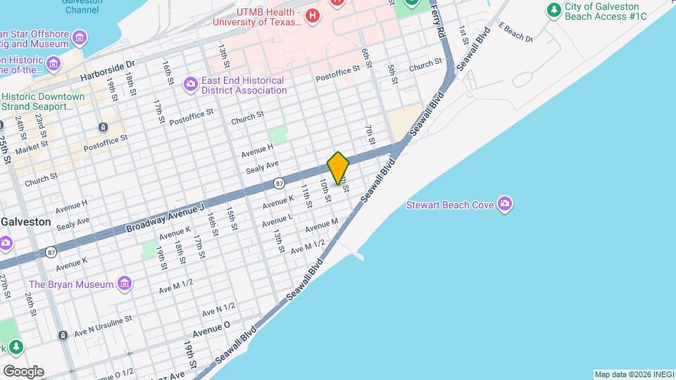 911 Avenue K Map and Location Details