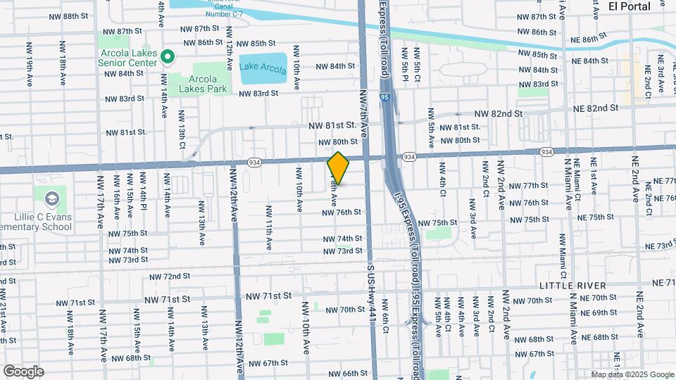 7725 NW 8th Ave Mapa y Detalles de la Ubicación