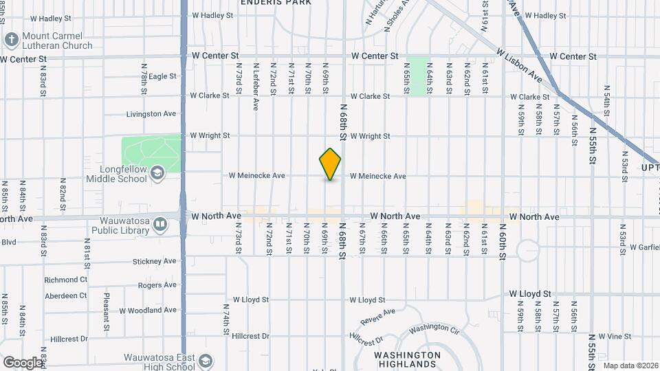 2362 N 69th St, Unit Upper flat Map and Location Details