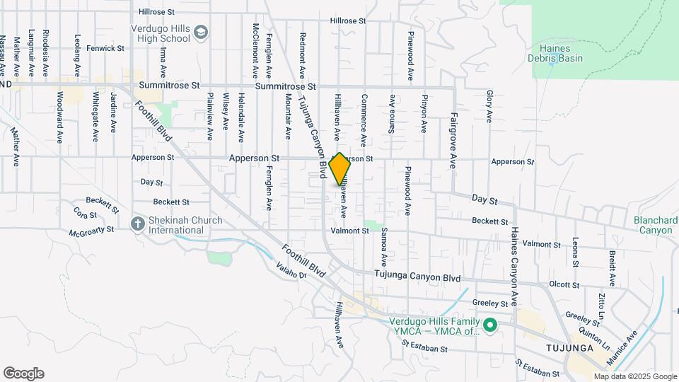 10205 Hillhaven Ave Mapa y Detalles de la Ubicación