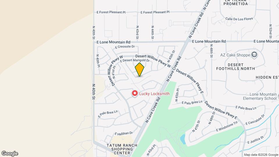 4229 E Rancho Caliente Dr Map and Location Details