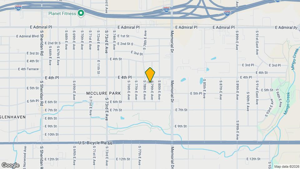 476 S 79th E Ave Map and Location Details