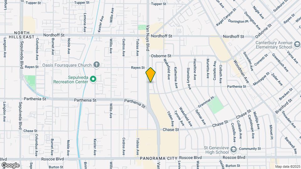 8790 Van Nuys Blvd Map and Location Details