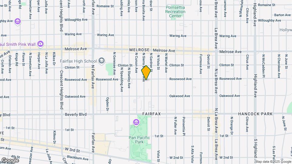 458 N Sierra Bonita Ave Map and Location Details