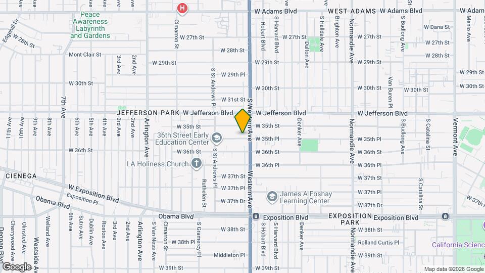 1719 W 35th Pl Map and Location Details