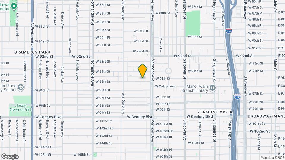 1033 W 95th St Map and Location Details