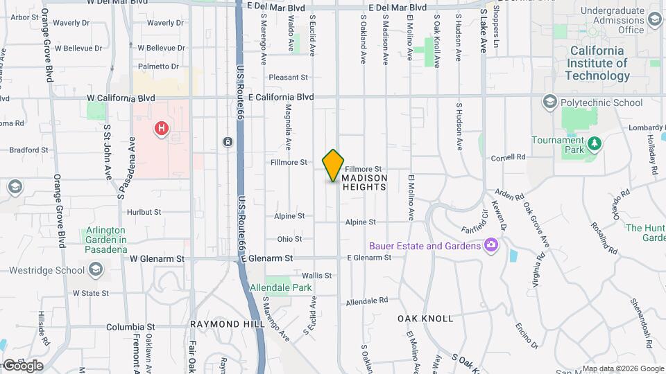 845 S Los Robles Ave Map and Location Details