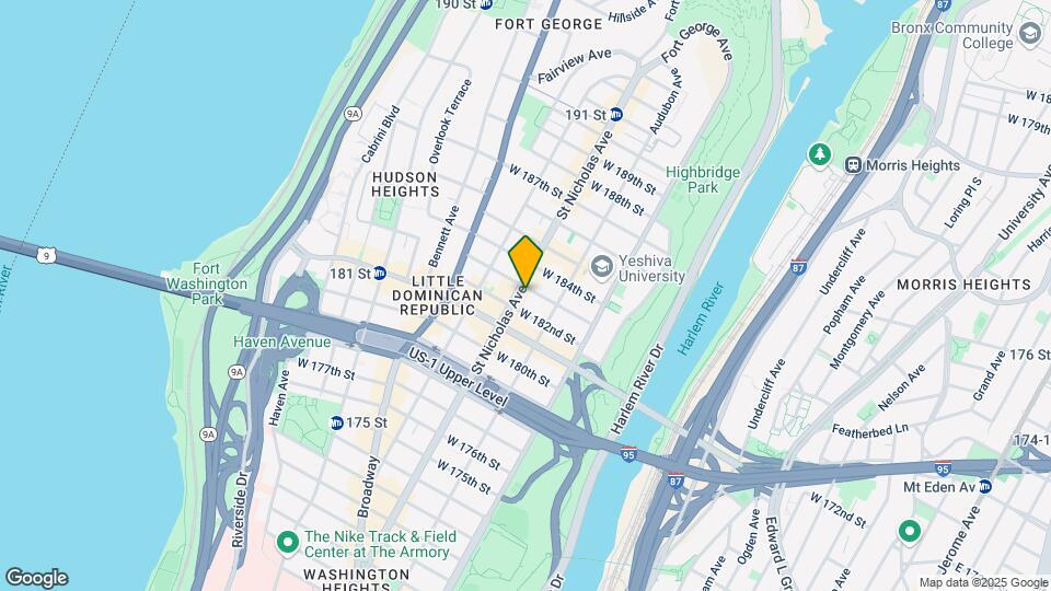 582 W 183rd St Map and Location Details