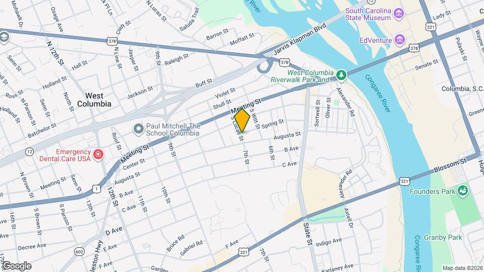 221 S Lucas St Map and Location Details