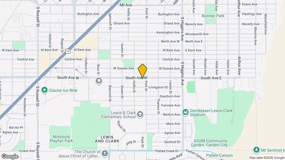 411 South Ave W Map and Location Details