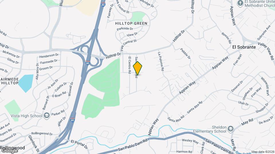 686 Santa Maria Rd, Unit El Sobrante Studio Mapa y Detalles de la Ubicación