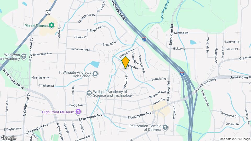 1724 Waverly St Mapa y Detalles de la Ubicación