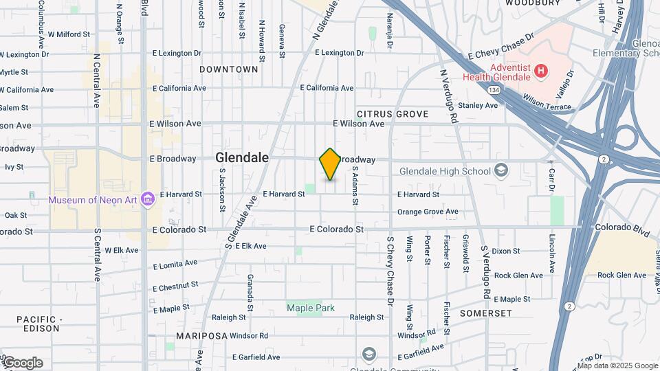 135 S Belmont St Map and Location Details