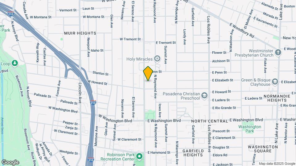 1590 N Fair Oaks Ave Map and Location Details