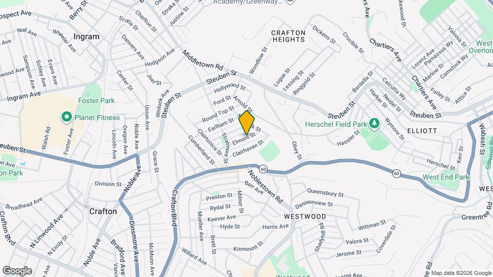 126 Elmont St Map and Location Details