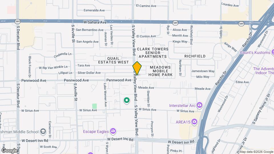 Las Vegas Meadows Active 55+ Map and Location Details