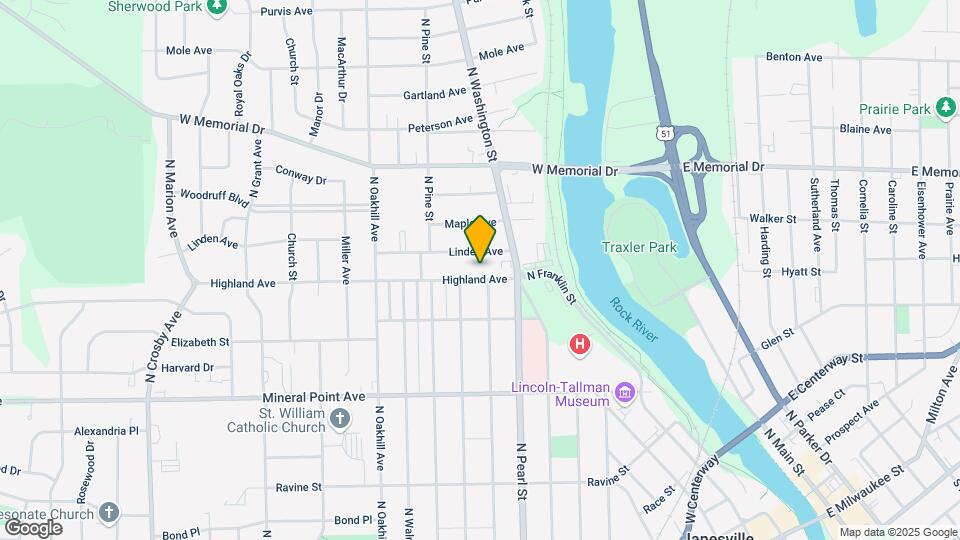 1404 Highland Ave Map and Location Details